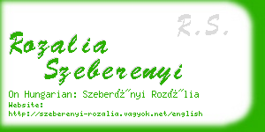 rozalia szeberenyi business card